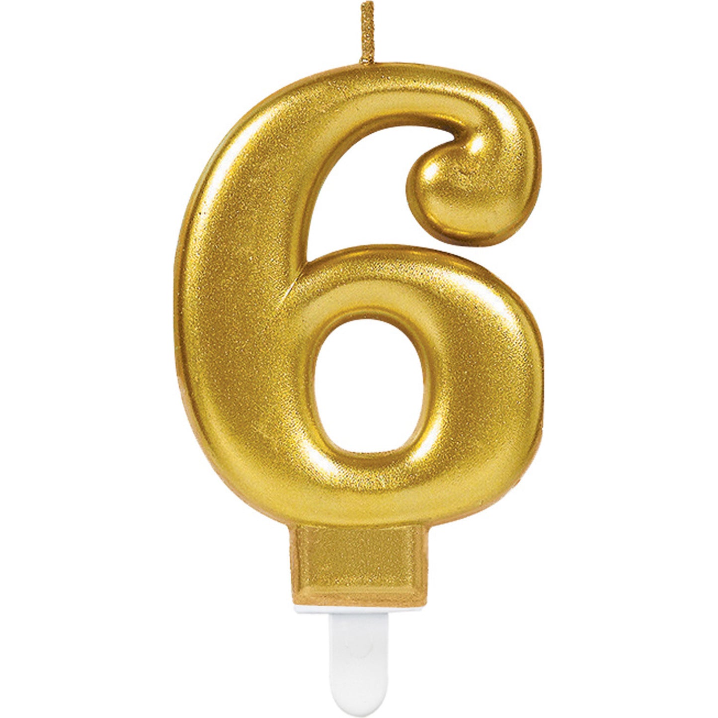 Κερί Χρυσό 6 Sparkling Celebrations Gold / 8 εκ ύψος