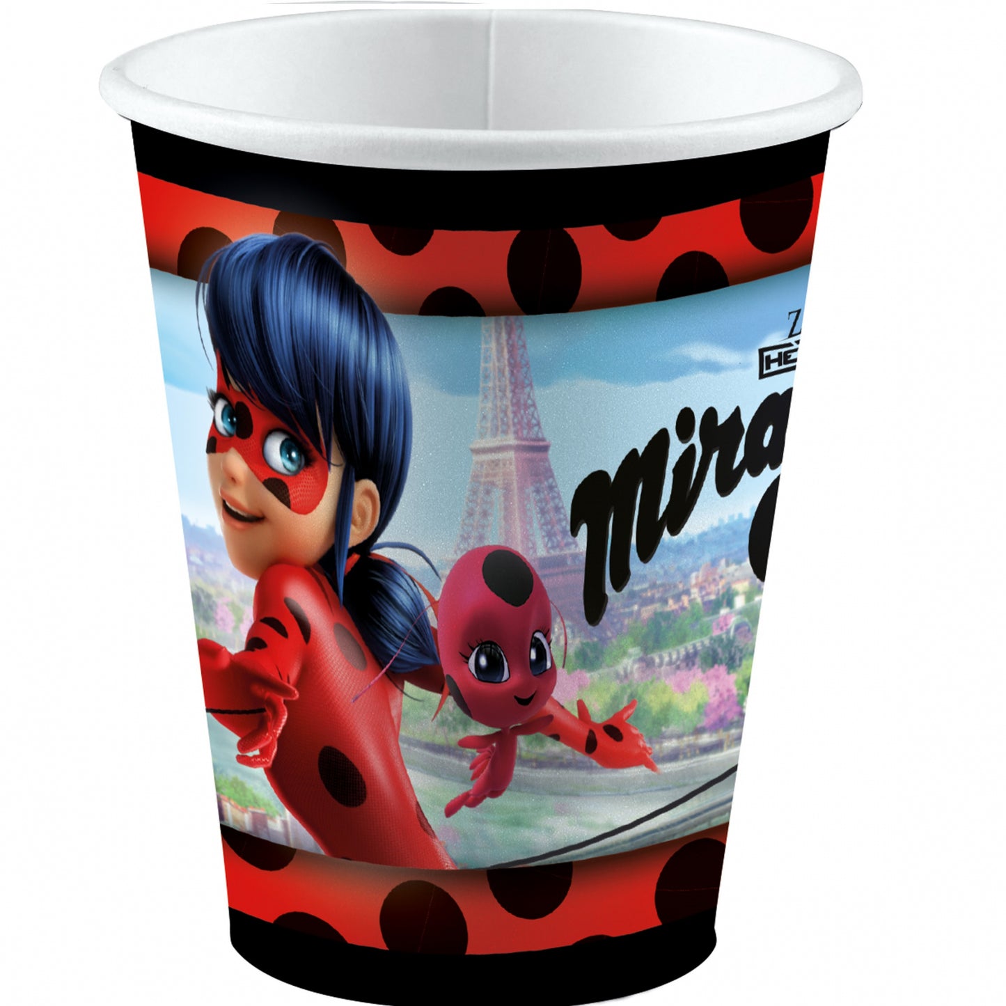 Ποτήρια χαρτ. 250ml Miraculous LadyBug