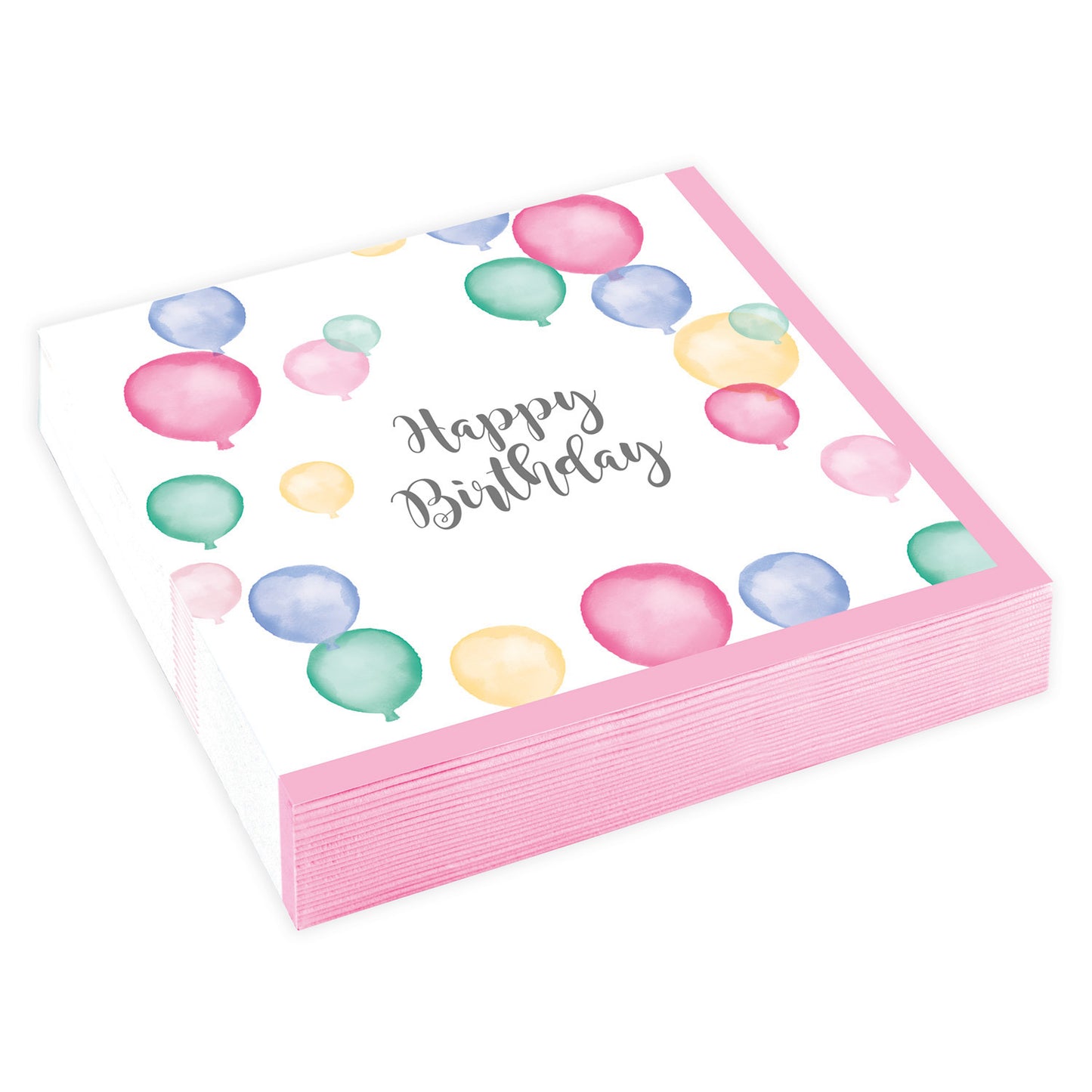 Χαρτοπετσέτες γλυκού 25εκ Happy Birthday Pastel /20 τεμ
