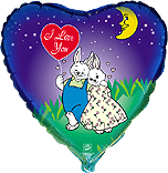 Μπαλόνι Φοιλ 18 Καρδιά Love Rabbits / 46 εκ