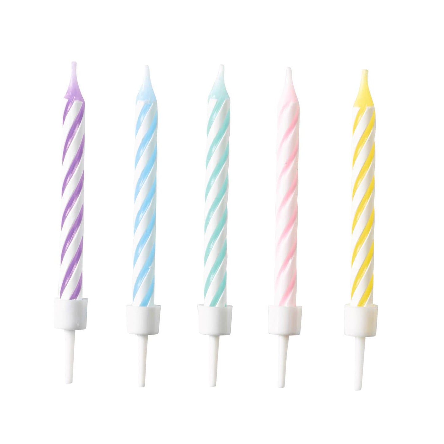 Κεριά Spiral Pastel Rainbow 6.3 εκ / 10 τεμ