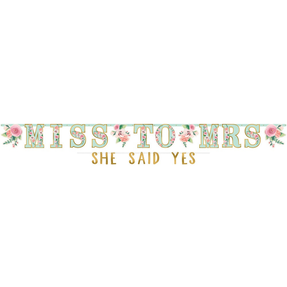 Γιρλάντα Γράμματα Mint To Be Paper 2 τεμ Miss to Mrs