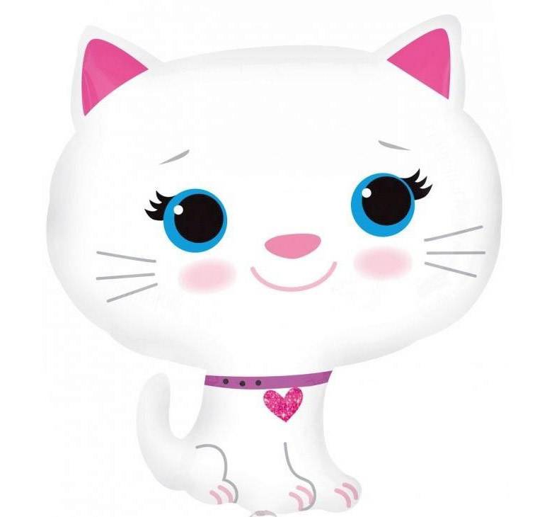 20" Μπαλόνι Άσπρη Γατούλα