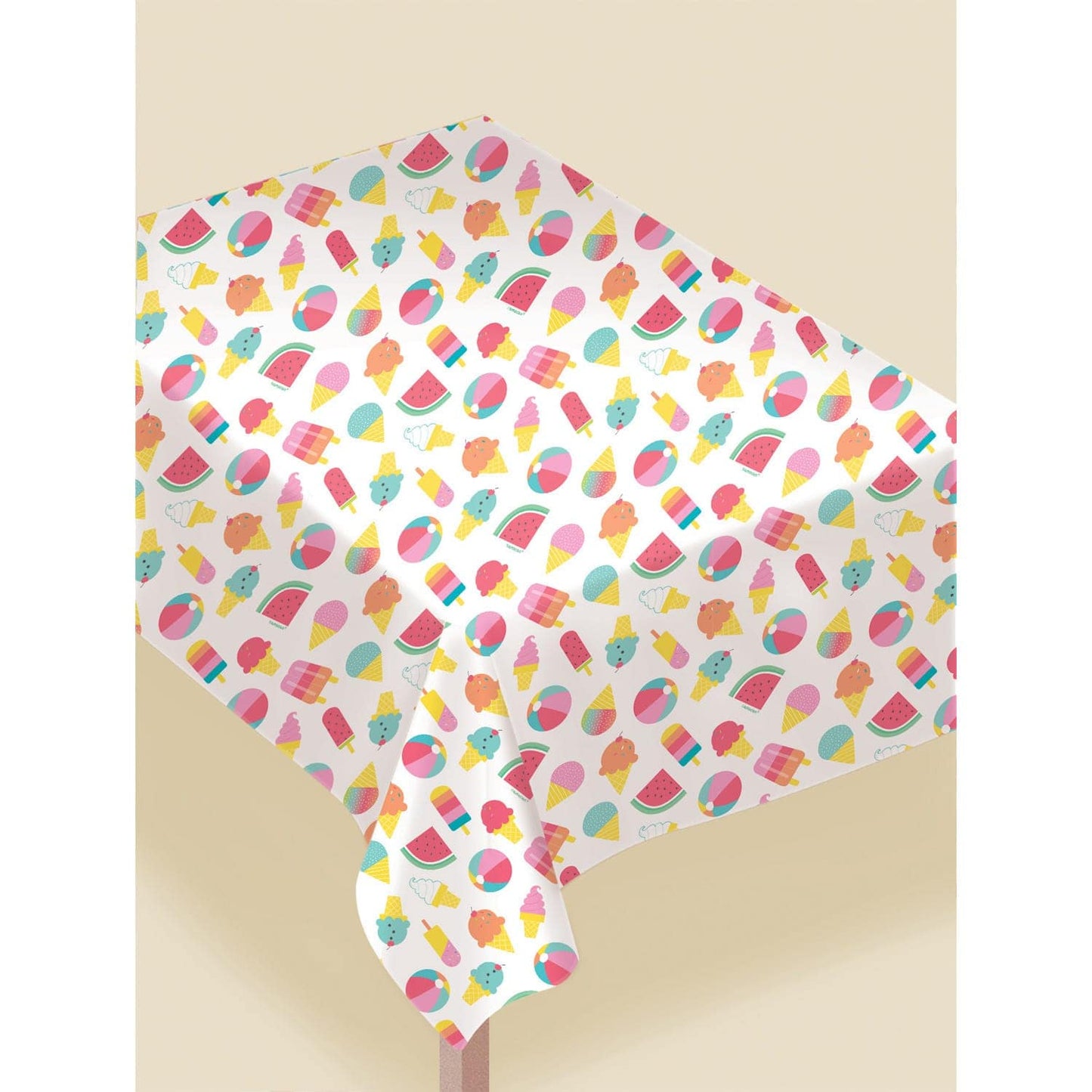 Τραπεζομάντηλο Just Chillin' Flannel Backed 132 x 228 εκ - Παγωτό