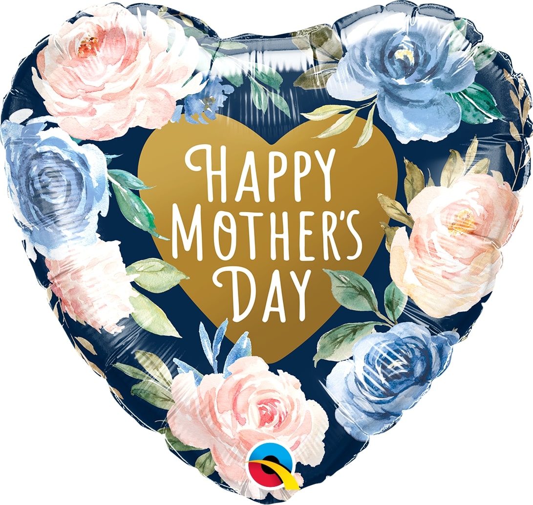 Μπαλόνι Φοιλ 18 Mother's Day Pink & Blue Roses / 46 εκ