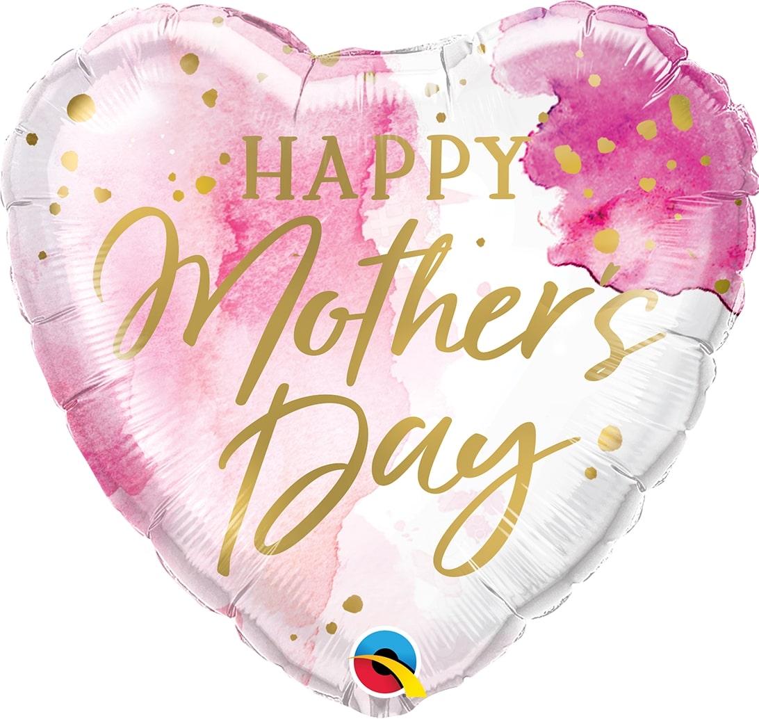 Μπαλόνι Φοιλ 18 Mother's Day Pink Watercolor / 46 εκ