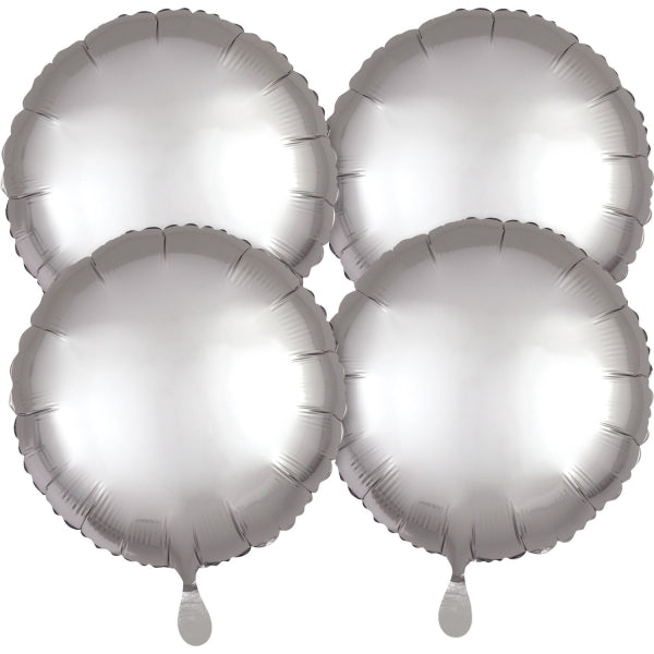Μπαλόνι Φοιλ 18 Satin Luxe Platinum - Ασημί / 4 τεμ