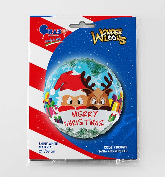 21" Μπαλόνι Αι Βασίλης και Τάρανδος