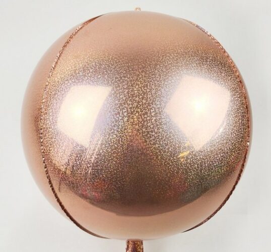 22'' Rosegold Holographic Orbz Μπαλόνι