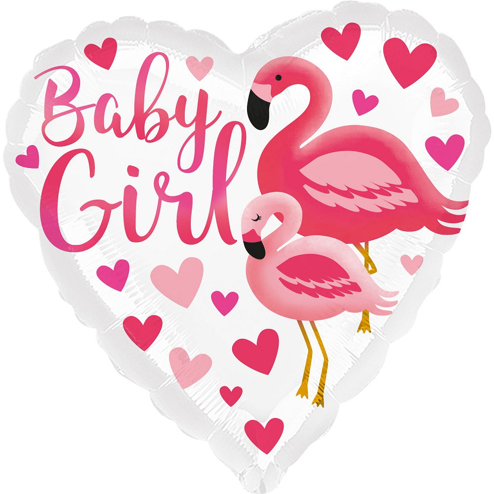 Μπαλόνι Φοιλ 18 Flamingo Baby Girl /46 εκ - Φλαμίνγκο