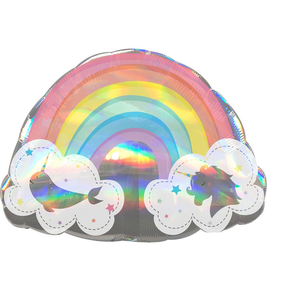 Μπαλόνι Φοιλ Σχήμα Holographic Magical Rainbow- Ουράνιο Τόξο