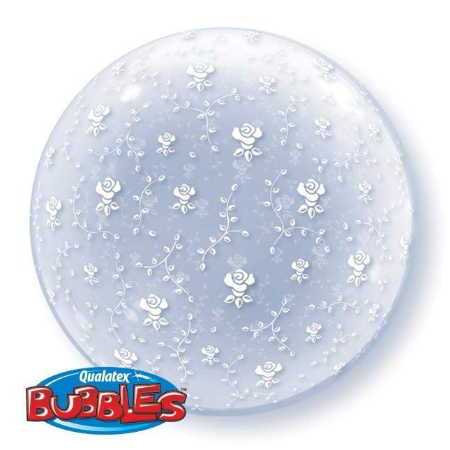 22" Μπαλόνι Bubble με Λουλούδια