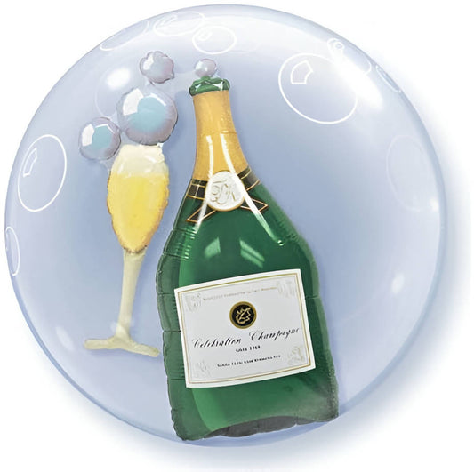 22" Μπαλόνι Bubble Ποτήρι Σαμπάνιας