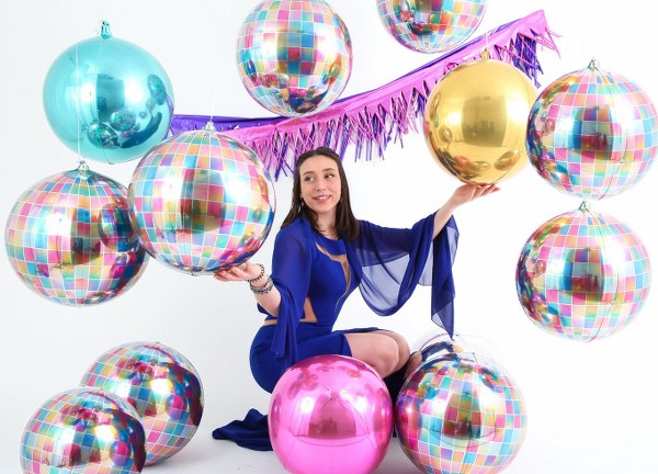 22" Μπαλόνι Disco Ball rainbow