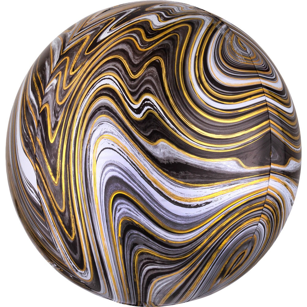 Μπαλόνι Φοιλ Marblez Balck Μαύρο 38 x 40 εκ