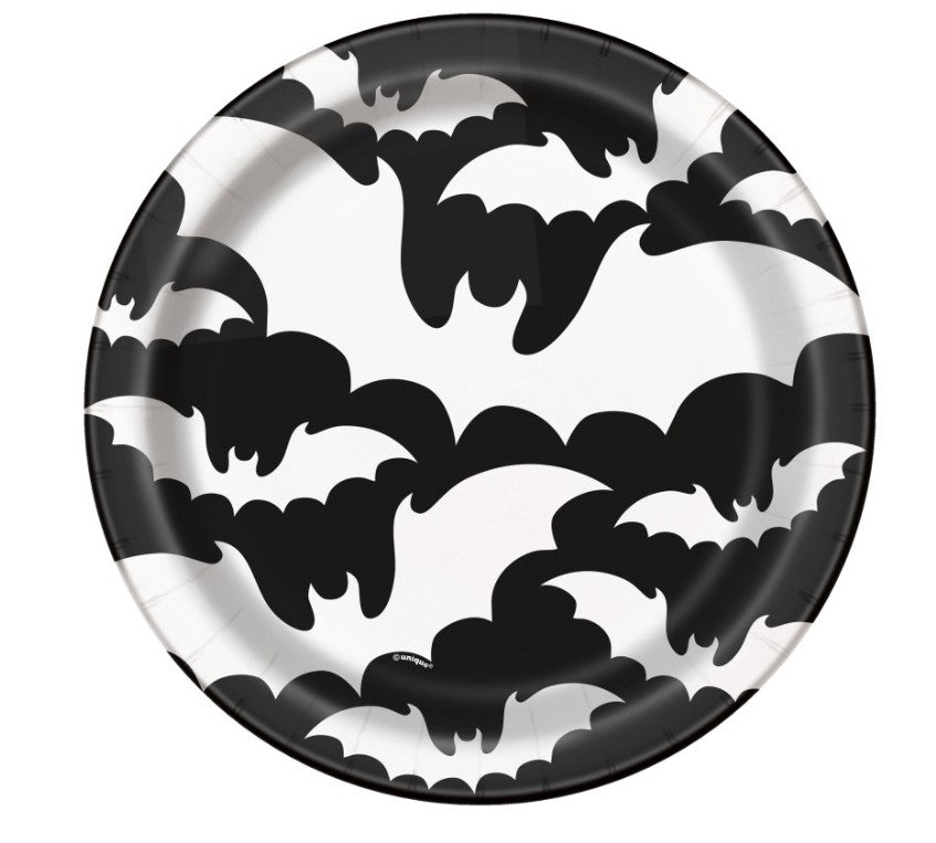 Πιάτα Χάρτινα φαγητού 23 εκ - Νυχτερίδα / 8 τεμ