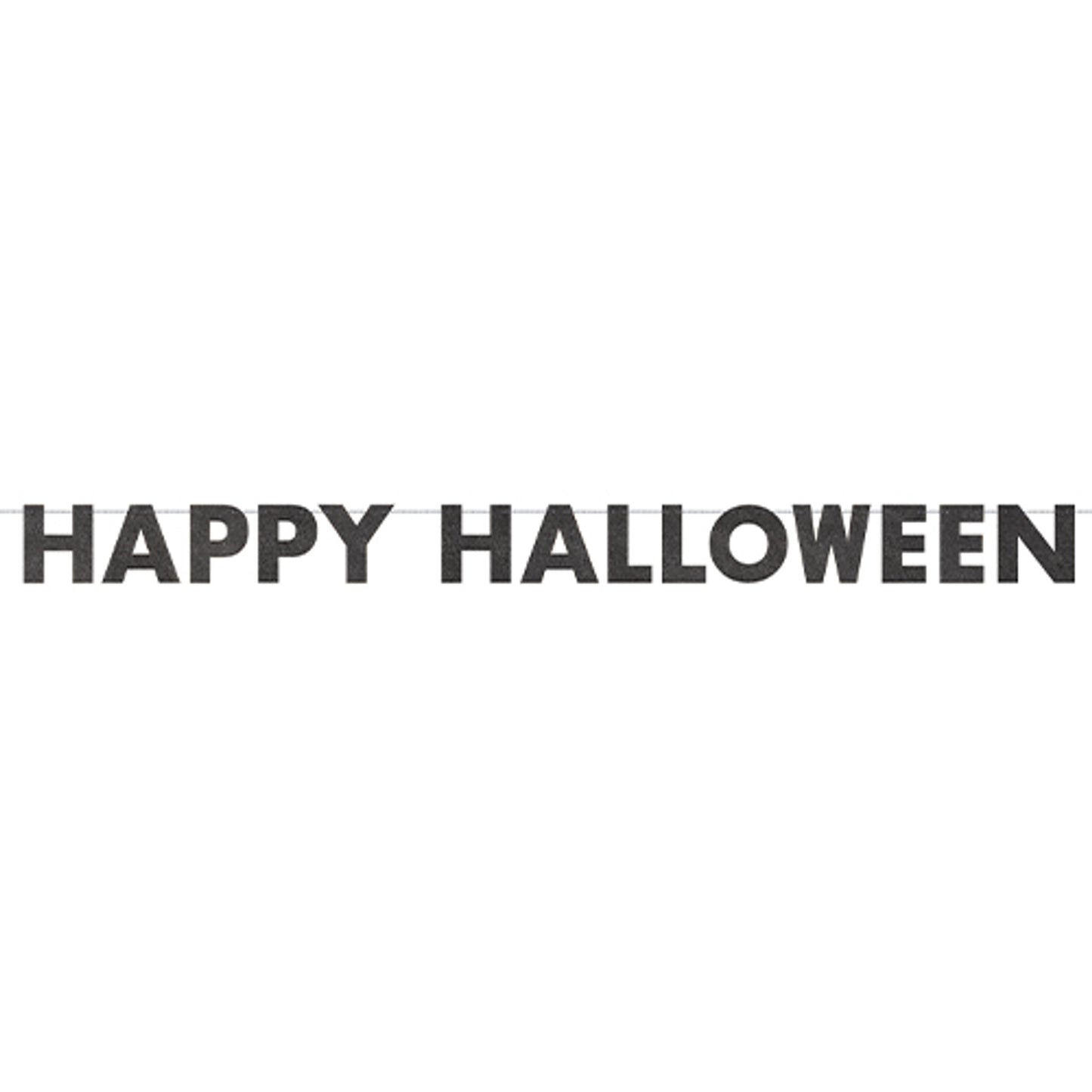 Γιρλάντα Μαύρη με Γράμματα Glitter Happy Halloween / 274 εκ