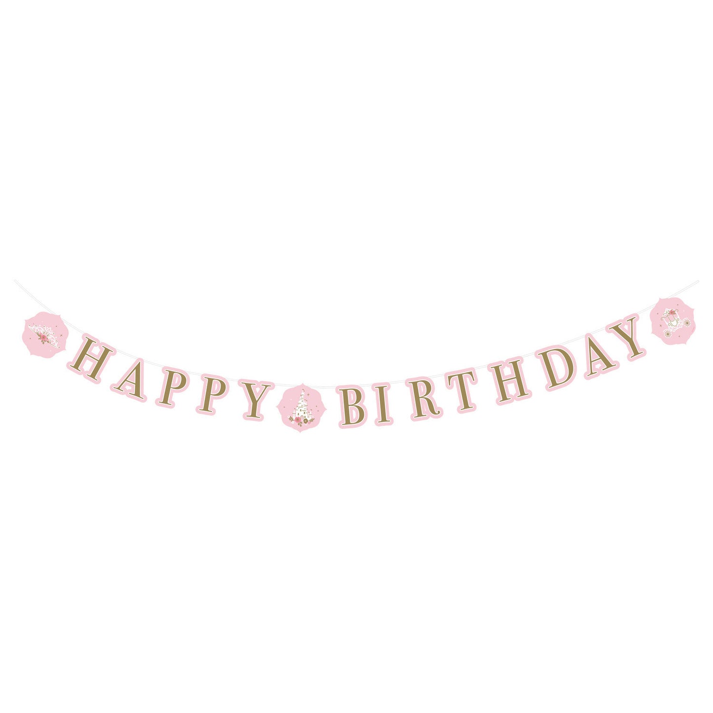 Γιρλάντα γράμματα Happy Birthday Princess for a Day / 1.70μ x 15εκ