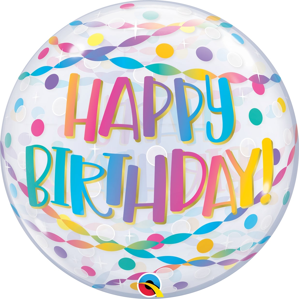 Bubble μονό 22 Birthday Confetti & Streamers / 56 εκ