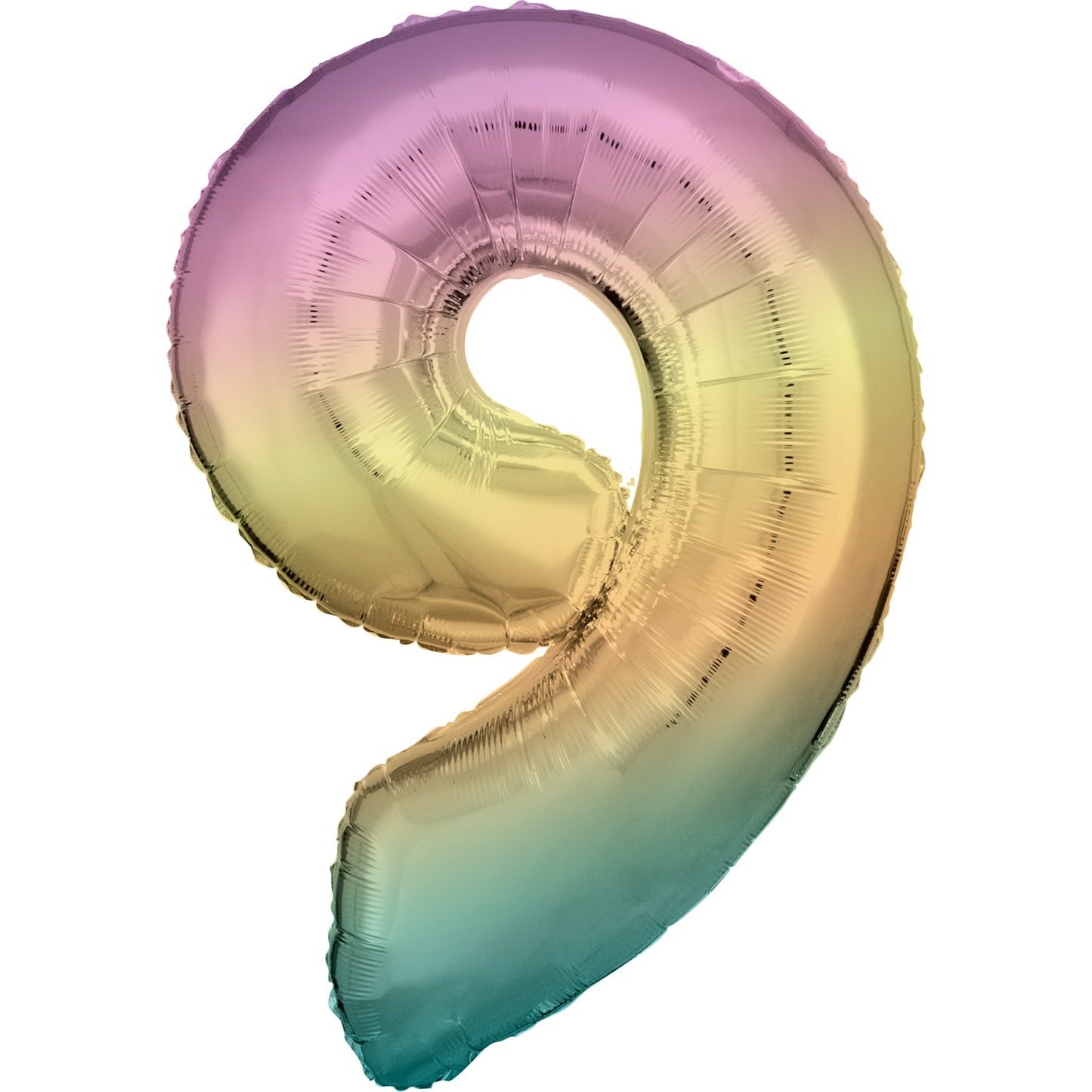 Μπαλόνι Φοιλ Σχήμα Νούμερο 9 Pastel Rainbow / 86 εκ