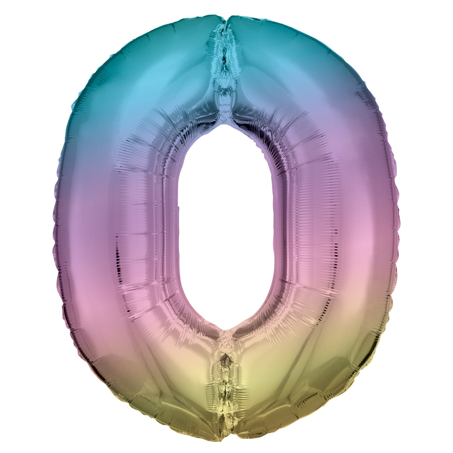 Μπαλόνι Φοιλ Σχήμα Νούμερο 0 Pastel Rainbow / 86 εκ