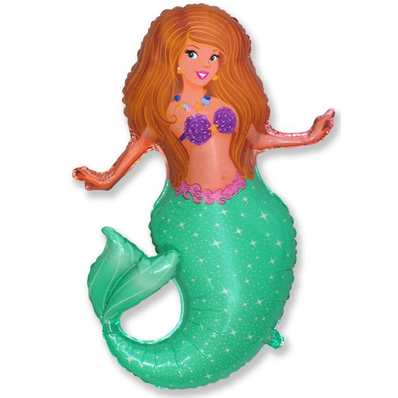 24" Μπαλόνι Γοργόνα με τιρκουάζ ουρά