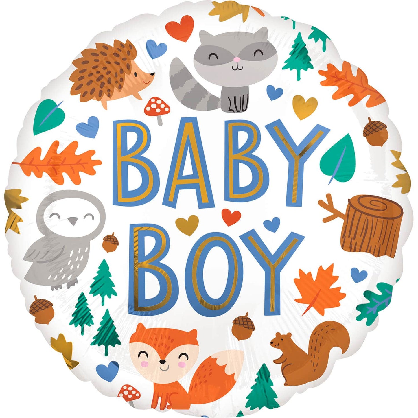 Μπαλόνι Φοιλ 4 Baby Boy Woodland / 10 εκ