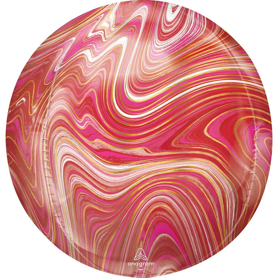 Μπαλόνι Φοιλ Marblez Red & Pink Ροζ και Κόκκινο 38 x 40 εκ