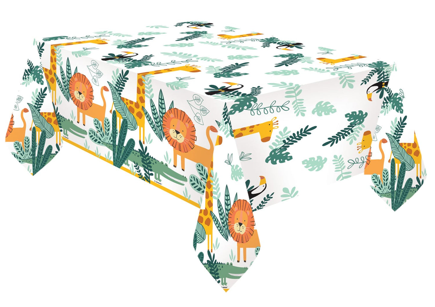 Τραπεζομάντηλο Χάρτ. Ζωάκια Ζούγκλας Get Wild 1.2 Χ 1.8 μ.