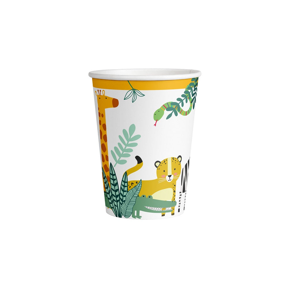Ποτήρια Χάρτινα 250ml Ζωάκια Ζούγκλας Get Wild /8 τεμ