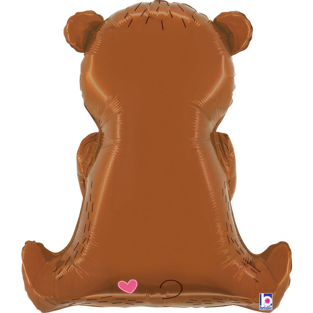 25" Μπαλόνι Αρκουδάκι με μπουκέτο λουλούδια