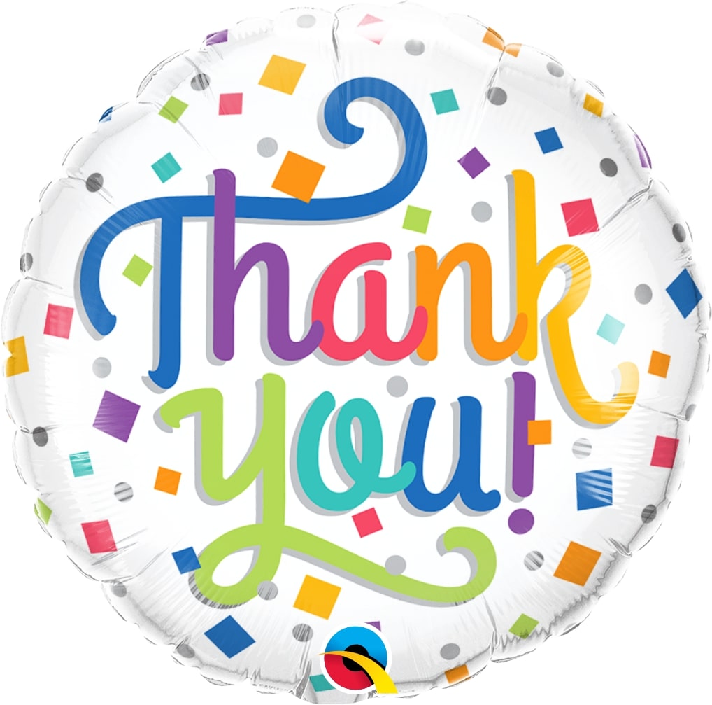 Μπαλόνι Φοιλ 18 Thank you Colorful Confetti /46 εκ