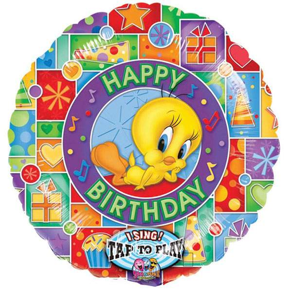 27" Μπαλόνι μουσικό Tweety Happy Bday