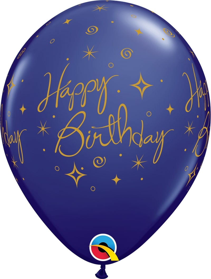 Μπαλόνια 11 Birthday Swirls & Sparkle Navy Blue /25 τεμ