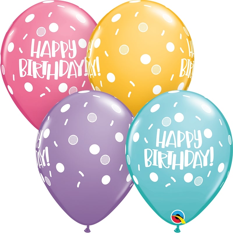 Μπαλόνια Λατέξ 11 Birthday Dots & Sprinkles / 25 τεμ