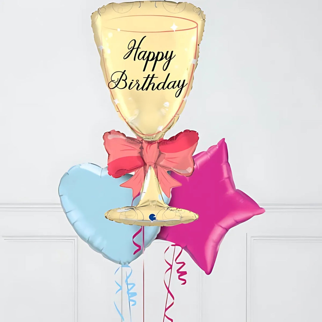 29" Μπαλόνι Ποτήρι Σαμπάνιας ''Happy Birthday''