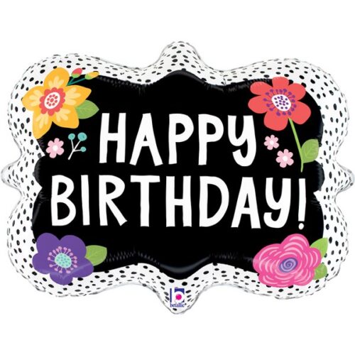 30'' Μπαλόνι γενεθλίων με Λουλούδια