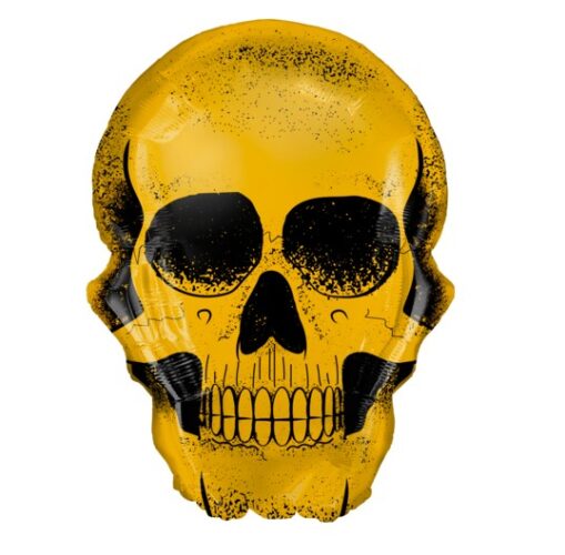 30" Μπαλόνι Χρυσή Νεκροκεφαλή