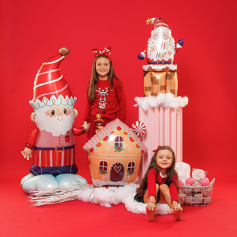 30″ Standups Μπαλόνι Gingerbread House ροζ