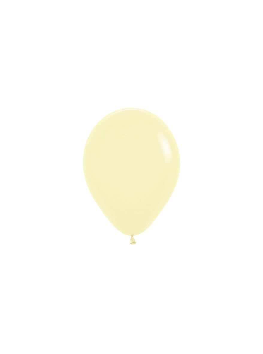 Μπαλόνια Λάτεξ 5 Pastel Matte Yellow / 50 τεμ - Κίτρινο