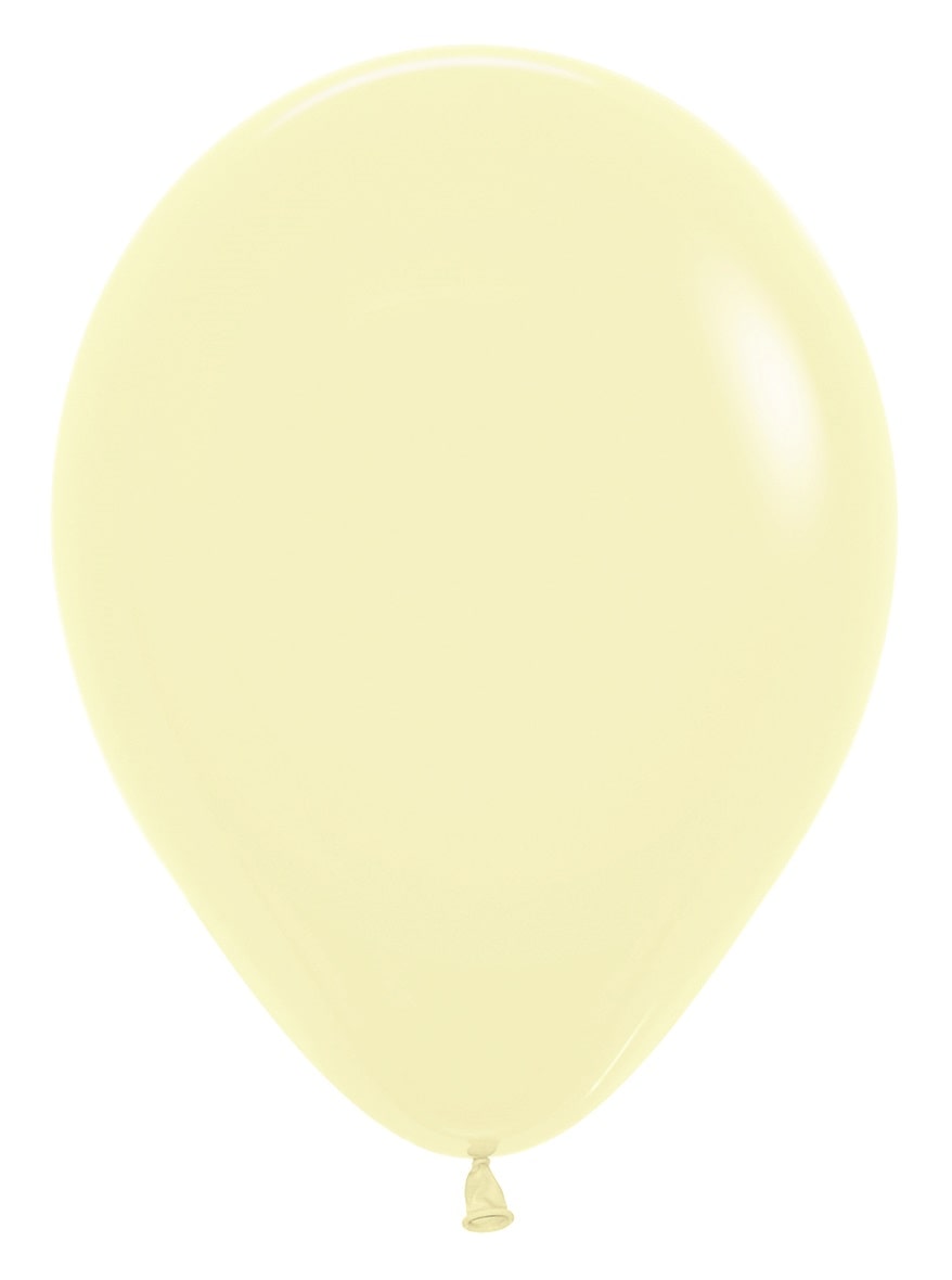 Μπαλόνια Λάτεξ 9 Pastel Matte Yellow / 50 τεμ - Κίτρινο