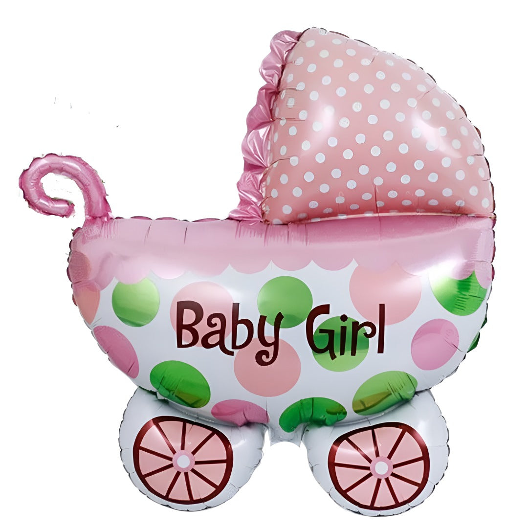 31″ Μπαλόνι Καρότσι ροζ Baby Girl
