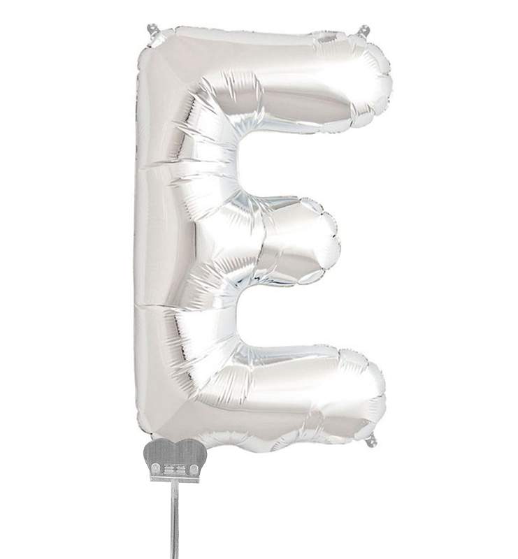 Mini Μπαλόνια Γράμματα Ασημί 35 cm