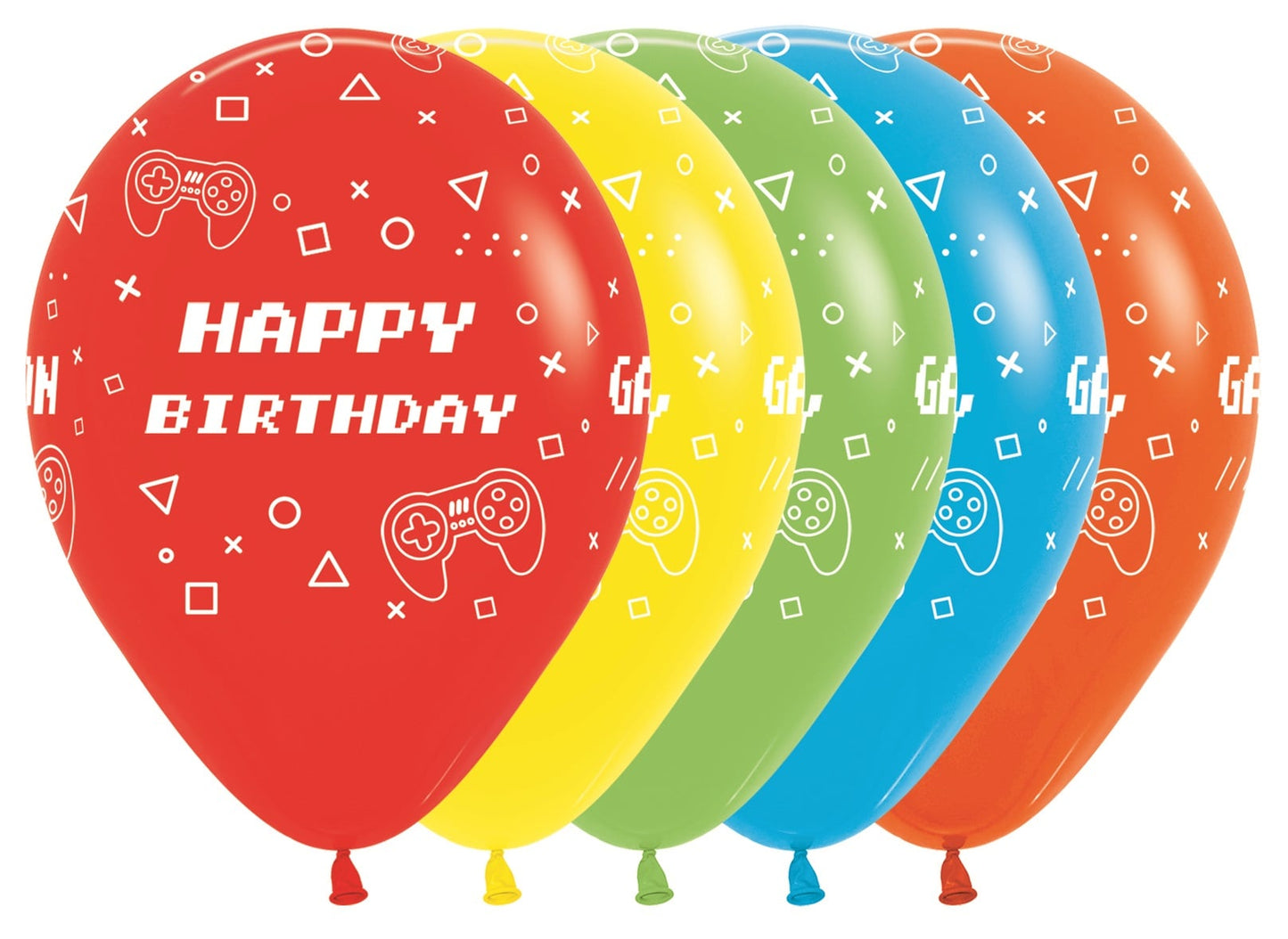 Μπαλόνια Λάτεξ Happy Birthday - Game On - Fashion Assortment - 25 τμχ