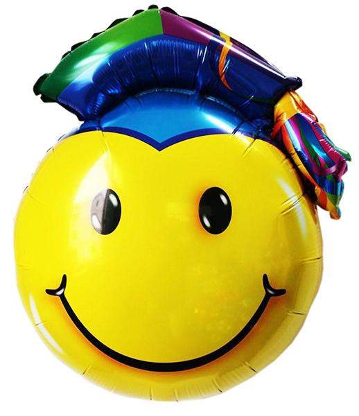 32" Μπαλόνι αποφοίτησης φάτσα με καπέλο