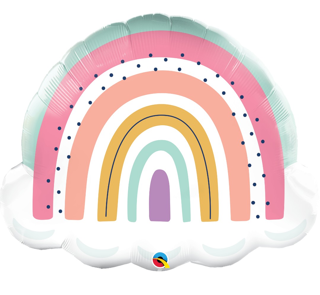 32" Μπαλόνι Ουράνιο Τόξο μακραμέ