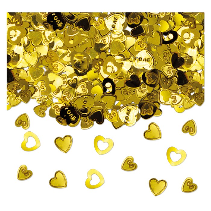Κομφετί Καρδιές Χρυσές Gold 15γρ