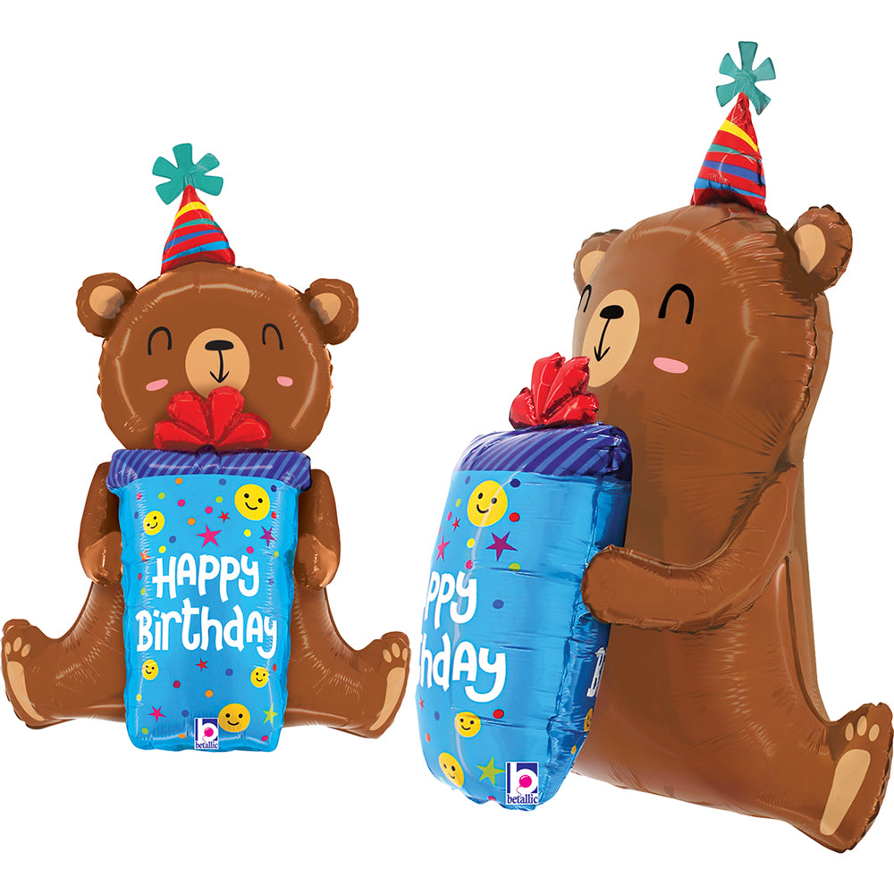 34" Μπαλόνι Αρκουδάκι Happy Birthday