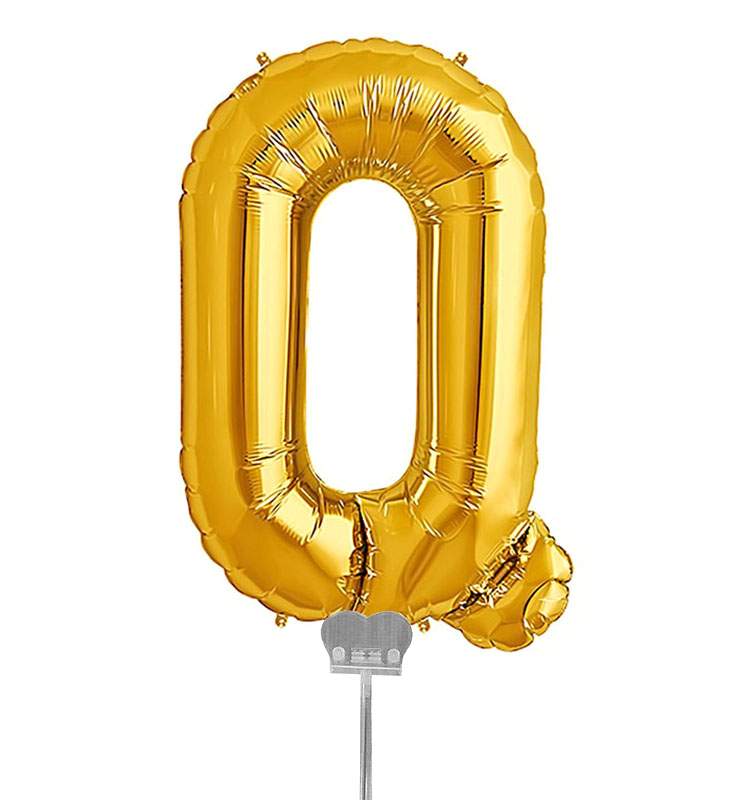 Mini Μπαλόνια Γράμματα Χρυσό 18cm