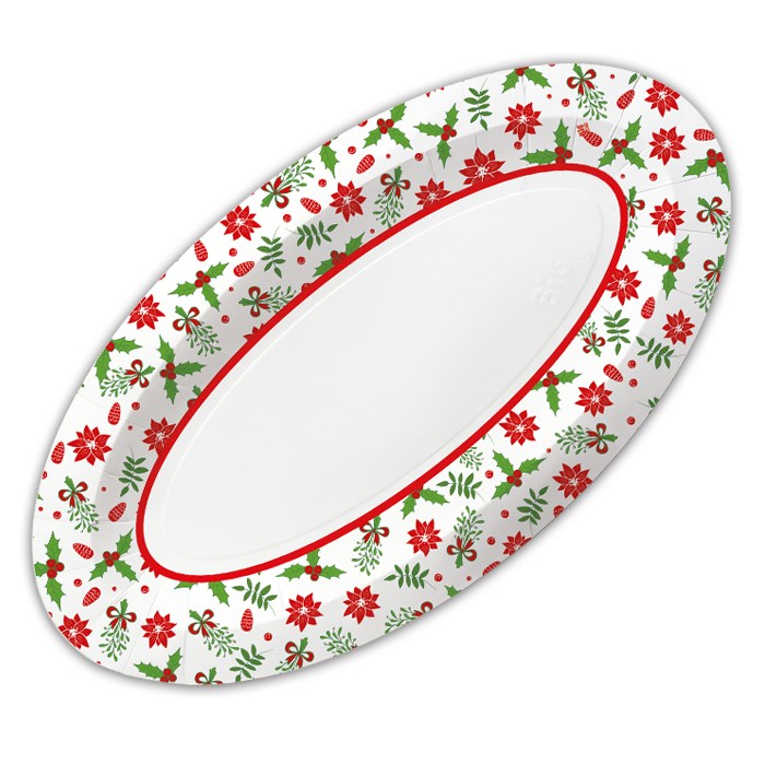 Πιατέλα Οβάλ Χριστουγεννιάτικη / 35 x 19εκ(3τεμ)